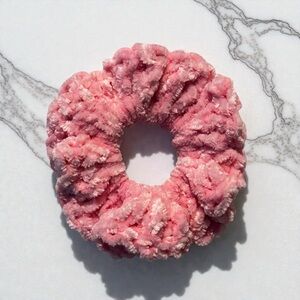 3/$12 Chic Pink Velvet Like Hair Scrunchie